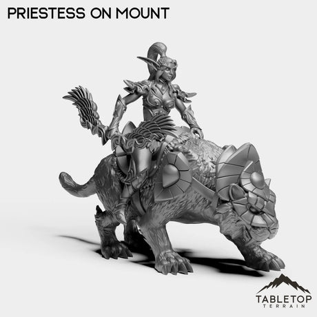Tabletop Terrain Miniature Night Priestess on Mount
