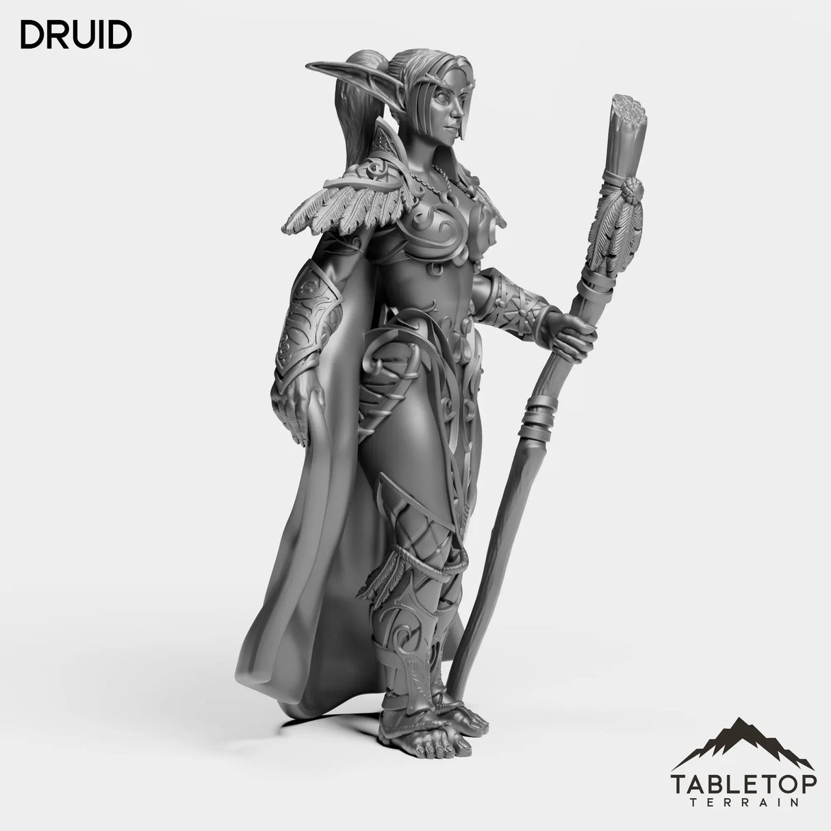 Tabletop Terrain Miniature Night Sentinel Druid Female