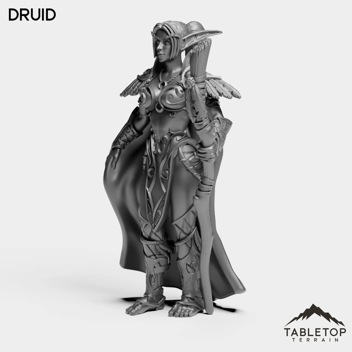 Tabletop Terrain Miniature Night Sentinel Druid Female