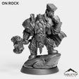 Tabletop Terrain Miniature On Rock Dwarf Leader