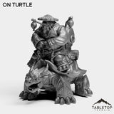 Tabletop Terrain Miniature On Turtle Panda Leader