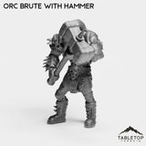 Tabletop Terrain Miniature Orc Brute with Hammer