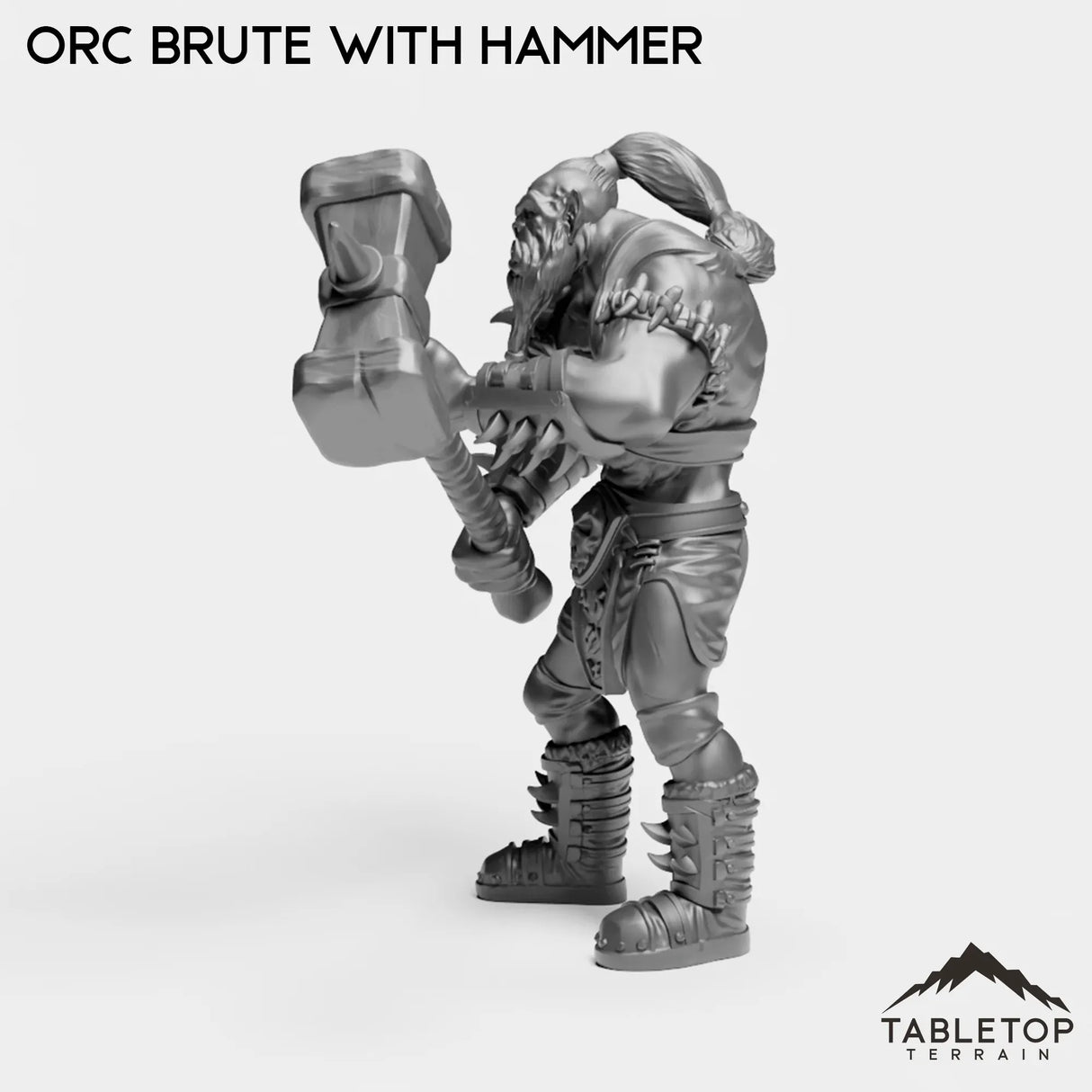 Tabletop Terrain Miniature Orc Brute with Hammer