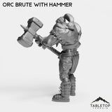 Tabletop Terrain Miniature Orc Brute with Hammer