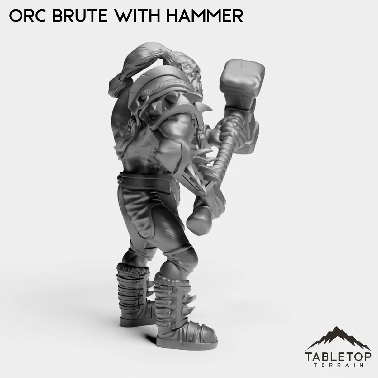 Tabletop Terrain Miniature Orc Brute with Hammer