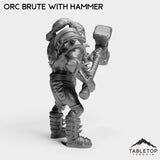 Tabletop Terrain Miniature Orc Brute with Hammer