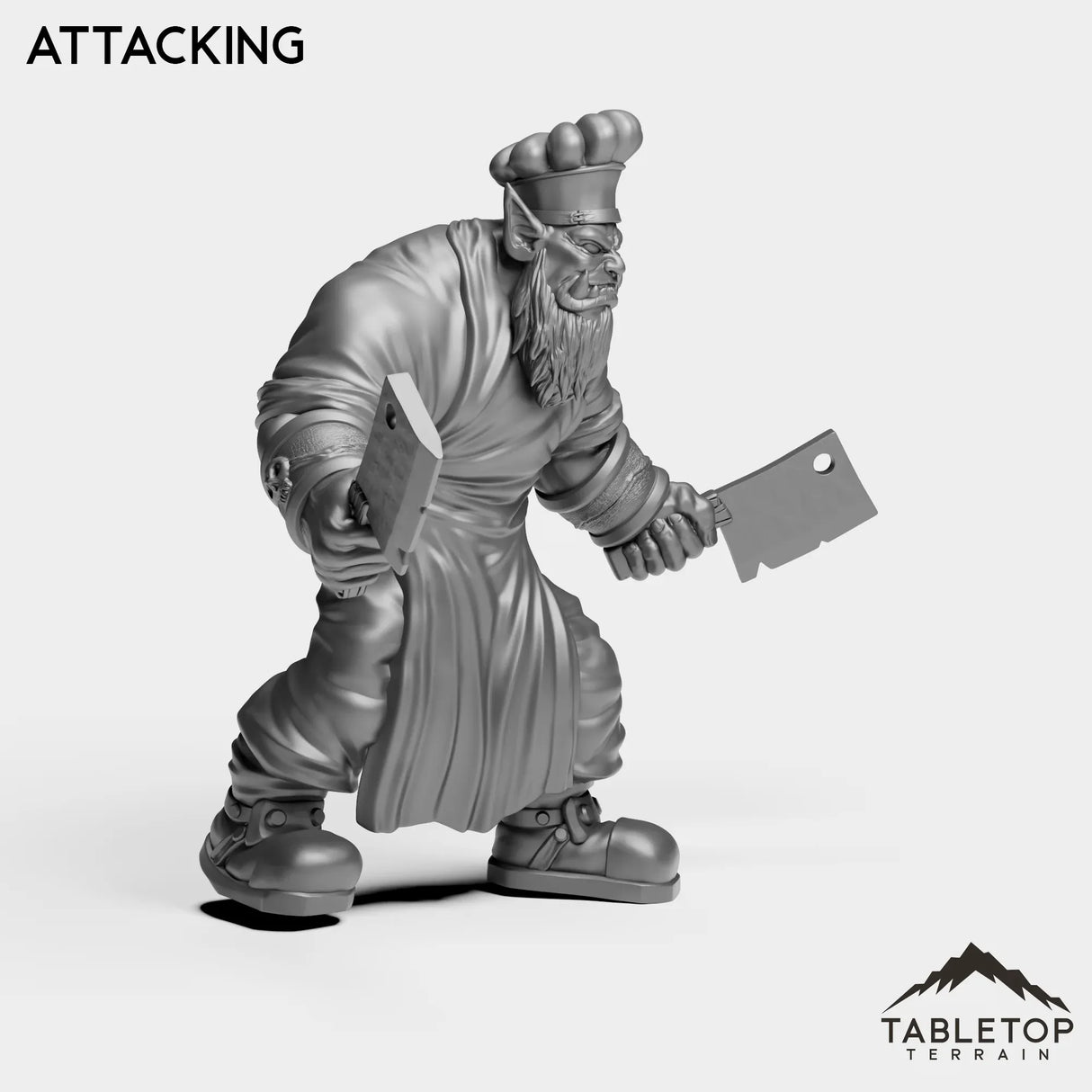 Tabletop Terrain Miniature Orc Chef