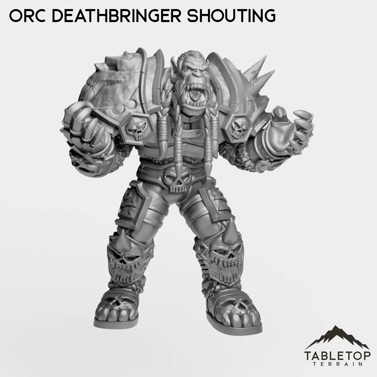 Tabletop Terrain Miniature Orc Deathbringer Shouting Orc Deathbringer