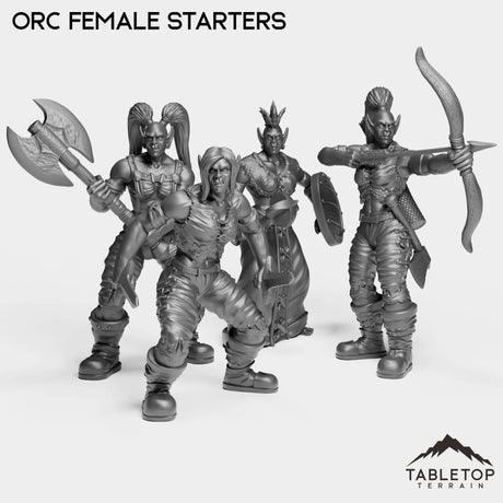 Tabletop Terrain Miniature Orc Female Starters