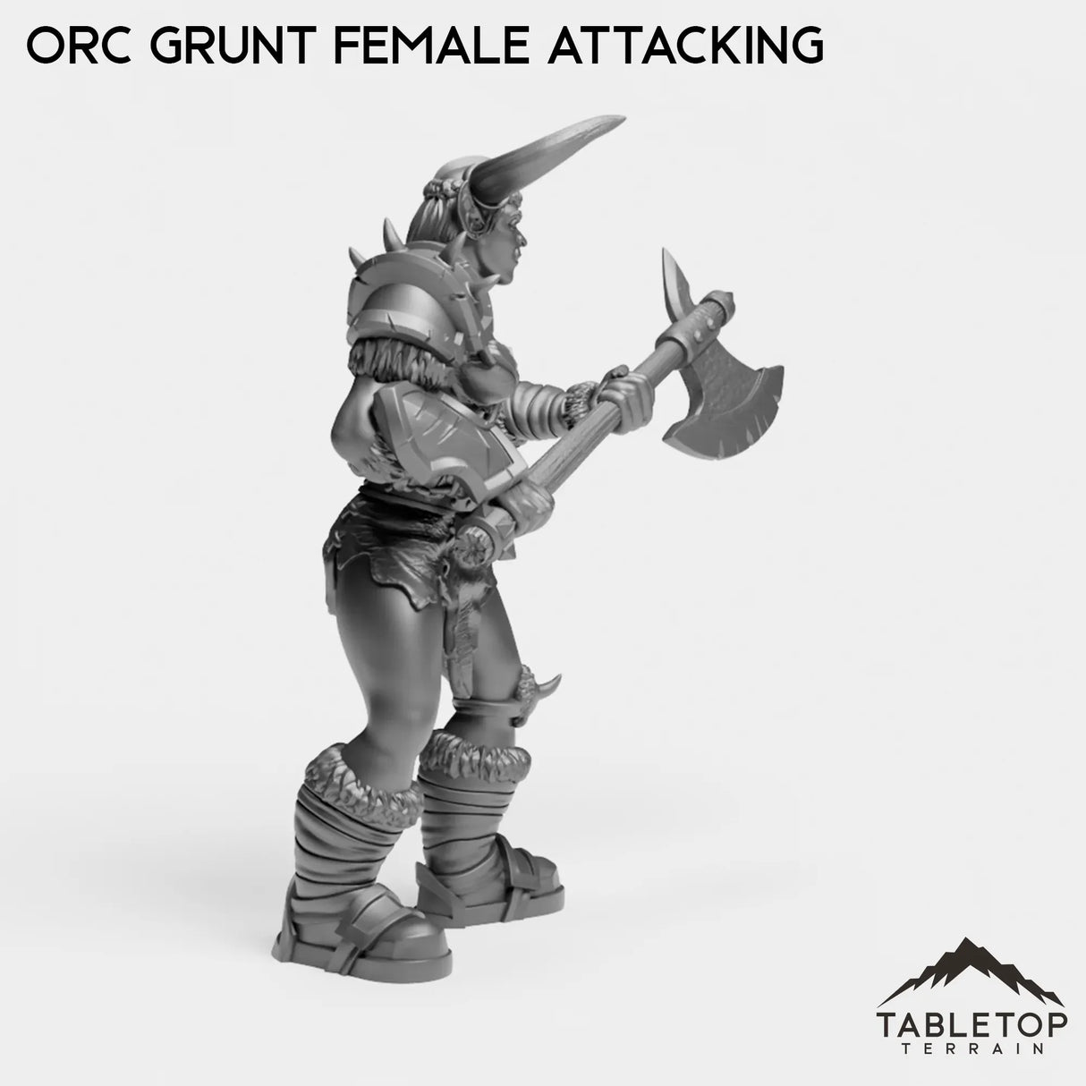 Tabletop Terrain Miniature Orc Grunt Female
