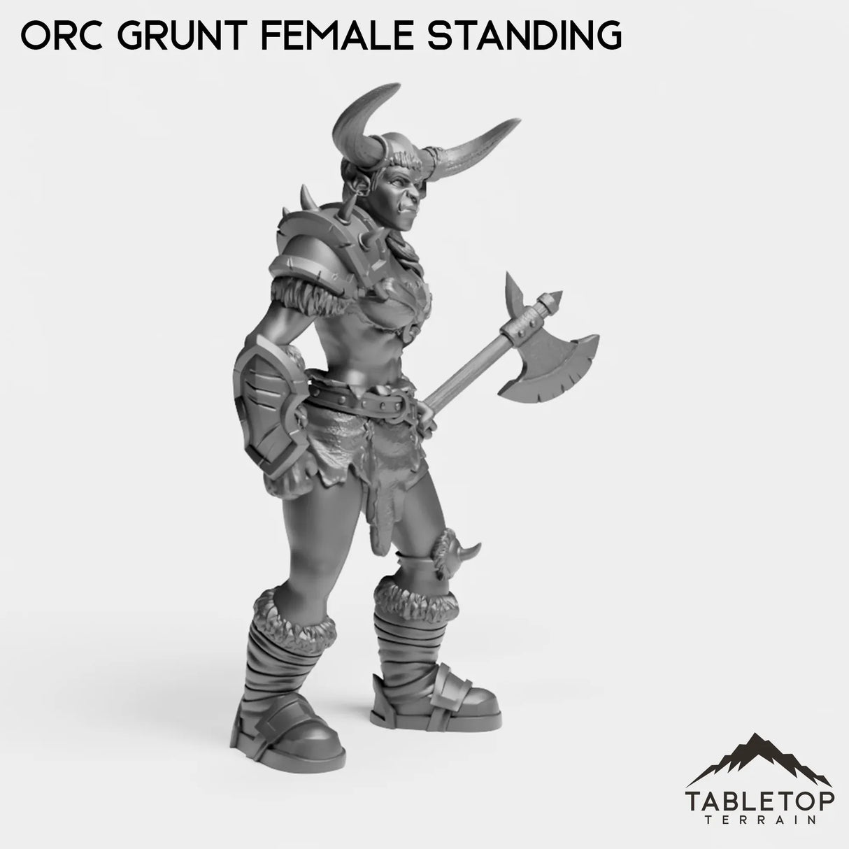 Tabletop Terrain Miniature Orc Grunt Female
