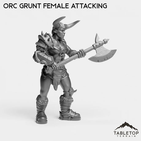 Tabletop Terrain Miniature Orc Grunt Female