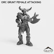 Tabletop Terrain Miniature Orc Grunt Female Attacking Orc Grunt Female