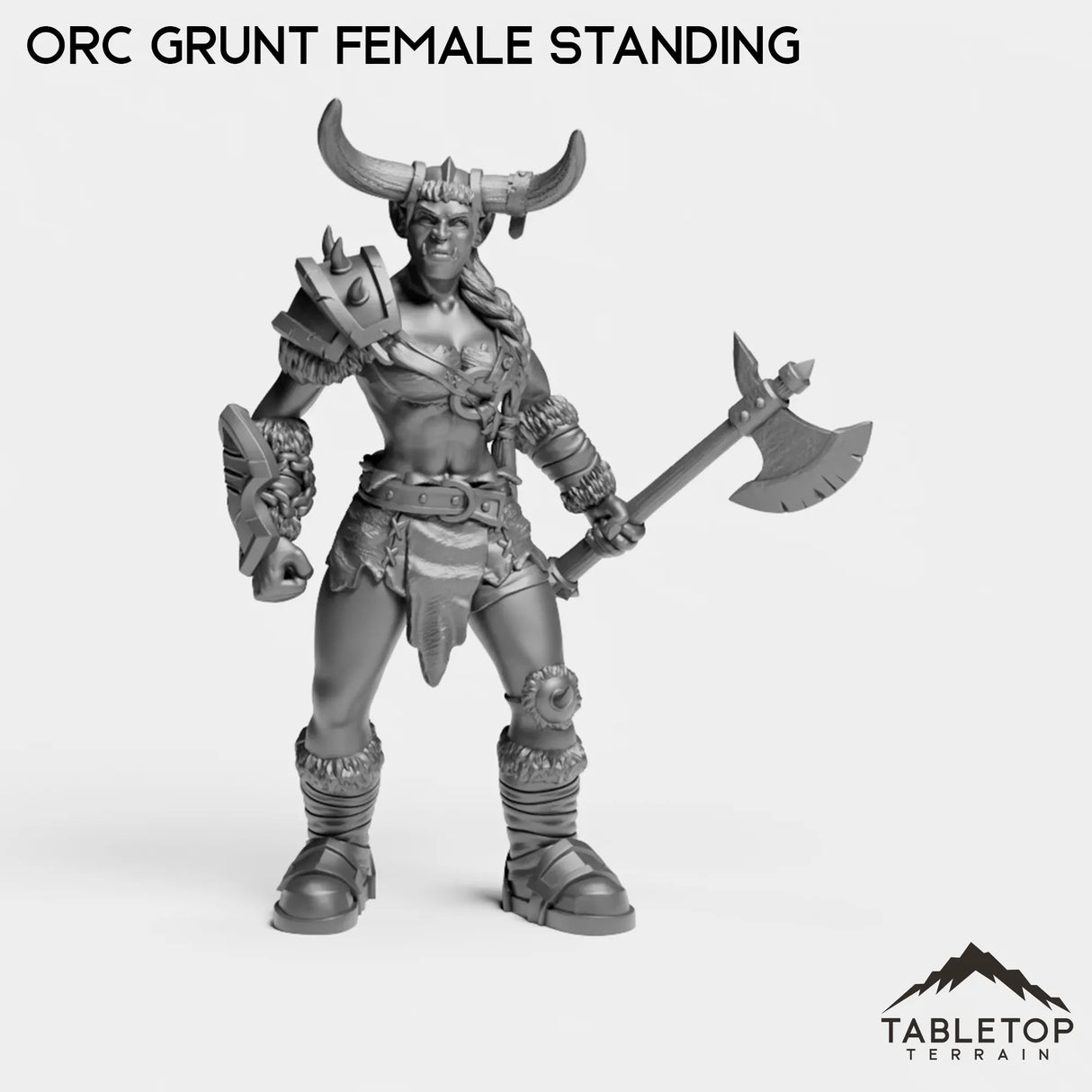 Tabletop Terrain Miniature Orc Grunt Female Standing Orc Grunt Female