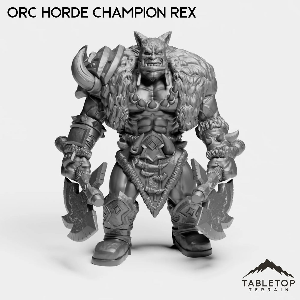 Tabletop Terrain Miniature Orc Horde Champion Rex Orc Horde Champion Rex