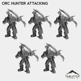 Tabletop Terrain Miniature Orc Hunter Attacking Orc Starters