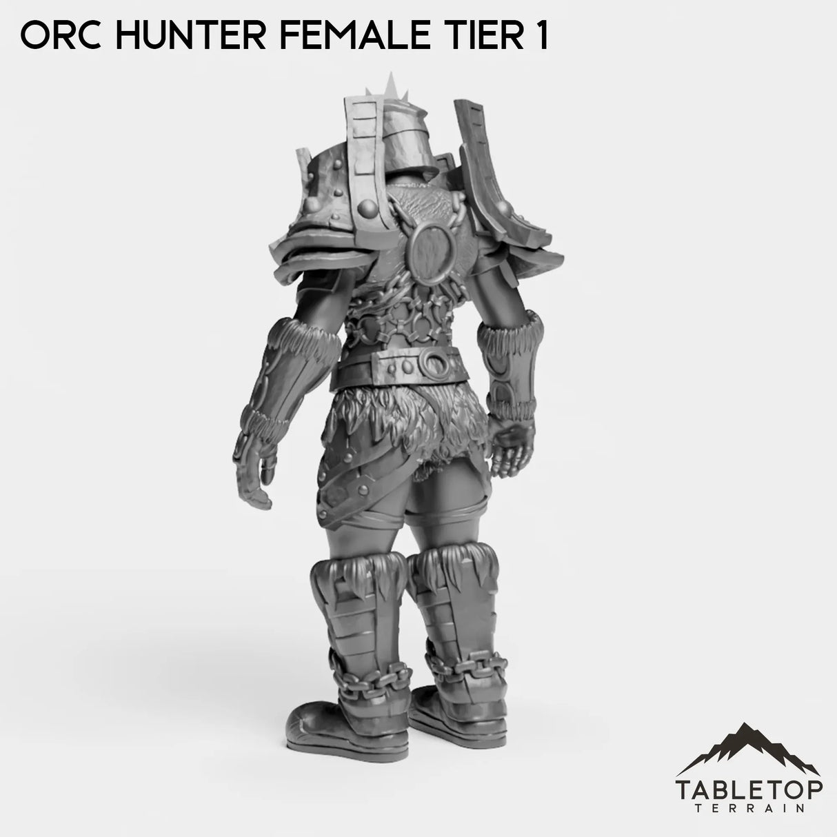 Tabletop Terrain Miniature Orc Hunter Female Tier 1