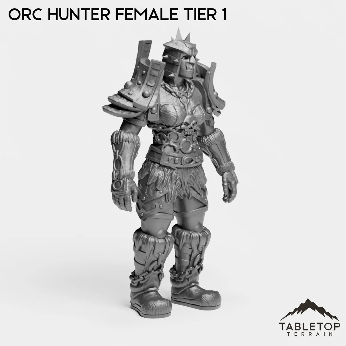 Tabletop Terrain Miniature Orc Hunter Female Tier 1