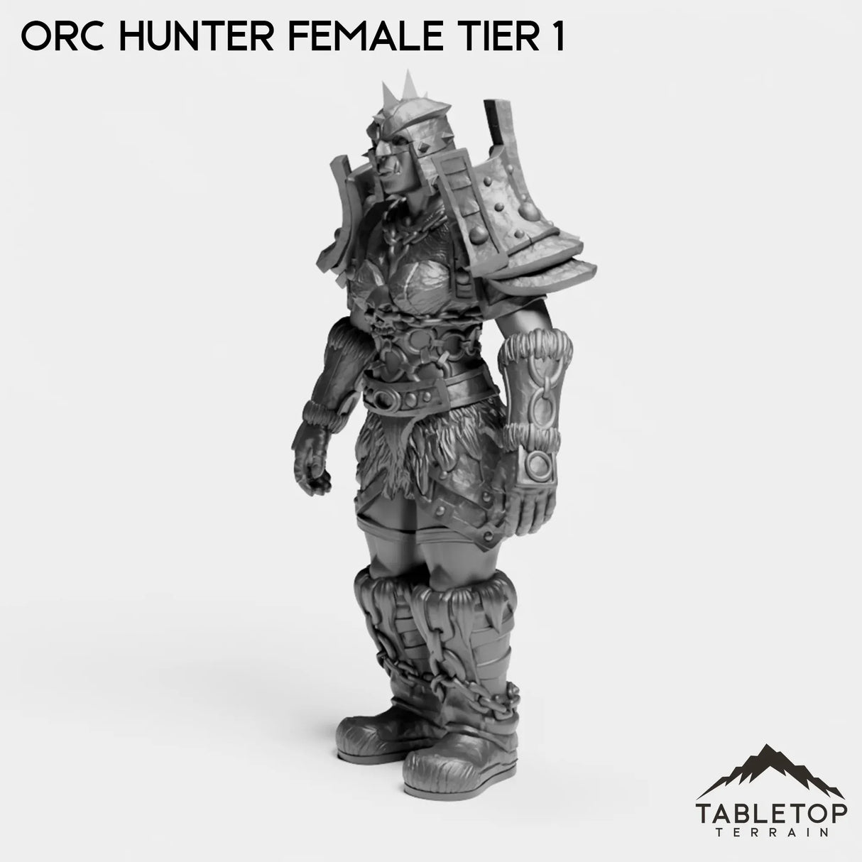 Tabletop Terrain Miniature Orc Hunter Female Tier 1