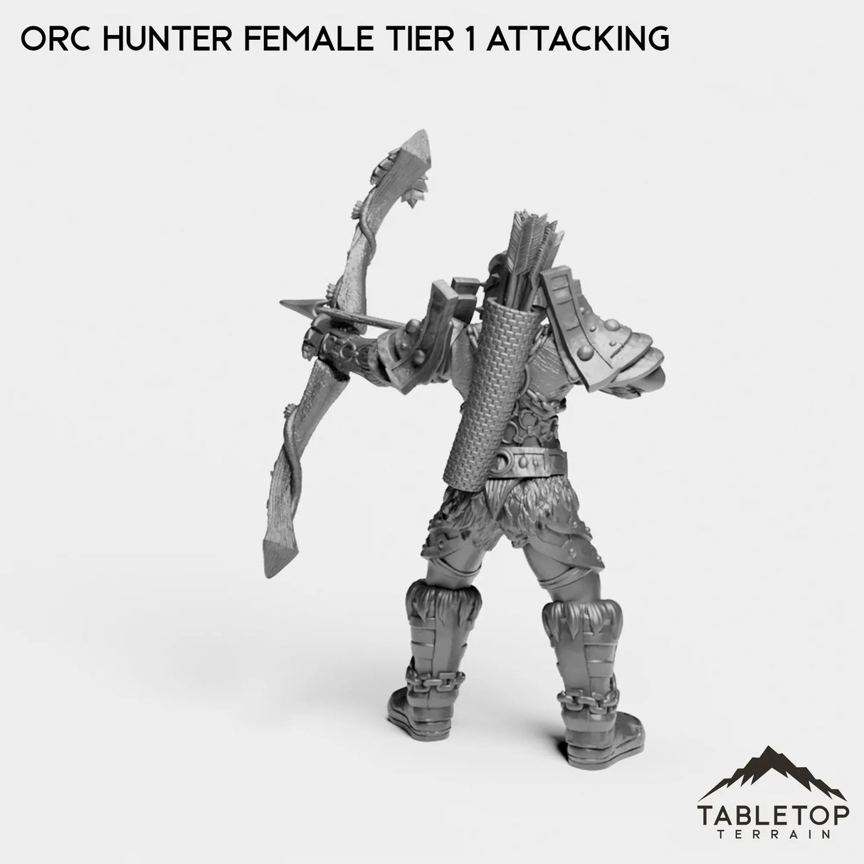 Tabletop Terrain Miniature Orc Hunter Female Tier 1