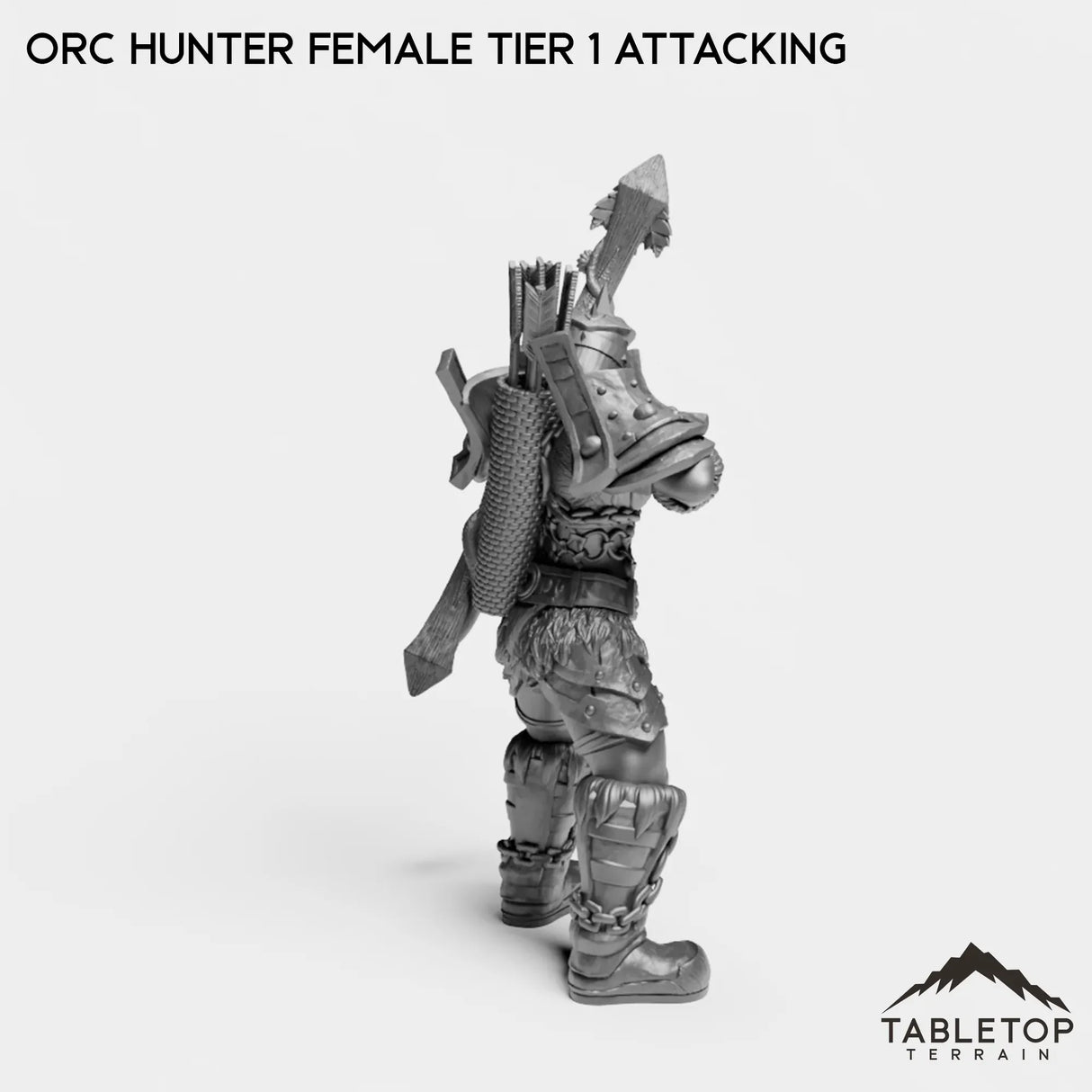 Tabletop Terrain Miniature Orc Hunter Female Tier 1
