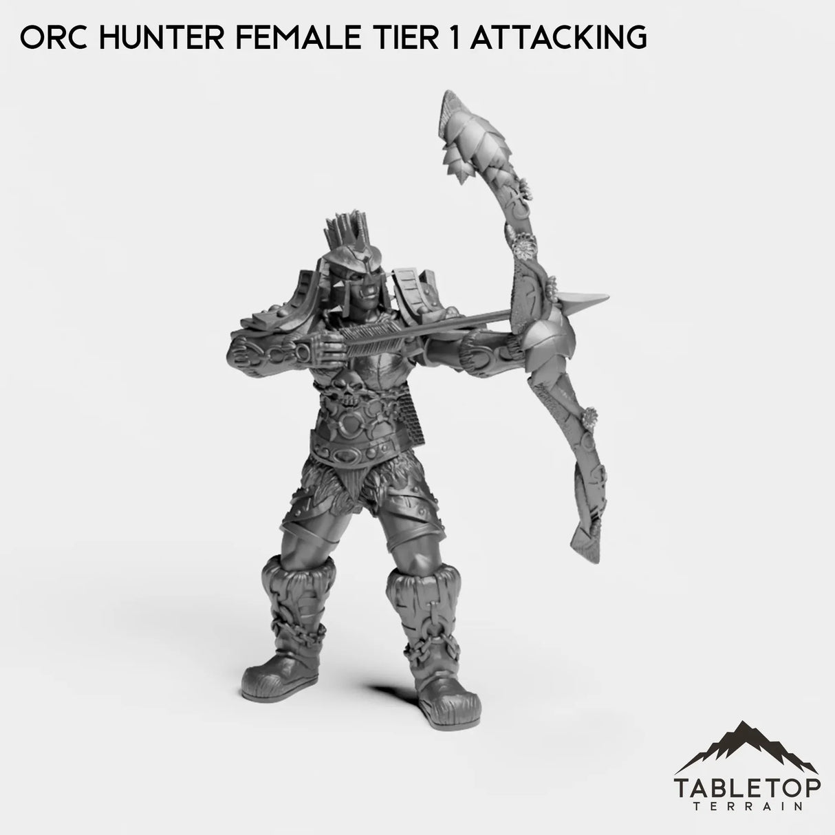 Tabletop Terrain Miniature Orc Hunter Female Tier 1