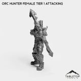 Tabletop Terrain Miniature Orc Hunter Female Tier 1 Attacking Orc Hunter Female Tier 1