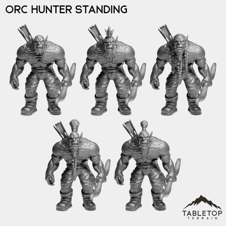 Tabletop Terrain Miniature Orc Hunter Standing Orc Starters