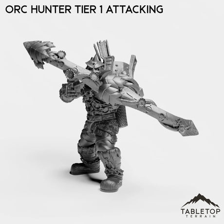 Tabletop Terrain Miniature Orc Hunter Tier 1 Attacking Orc Hunter Tier 1