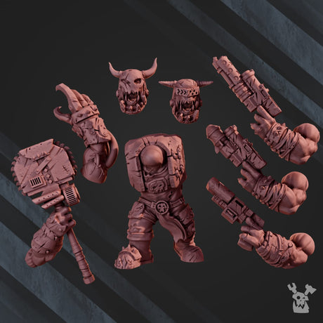 Tabletop Terrain Miniature Orc Leader (build kit)