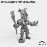 Tabletop Terrain Miniature Orc Leader Grom