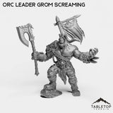 Tabletop Terrain Miniature Orc Leader Grom Screaming Orc Leader Grom