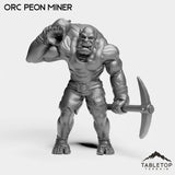 Tabletop Terrain Miniature Orc Peon Miner Orc Peon