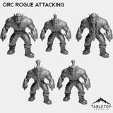 Tabletop Terrain Miniature Orc Rogue Attacking Orc Starters