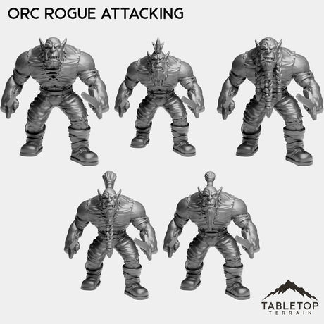 Tabletop Terrain Miniature Orc Rogue Attacking Orc Starters