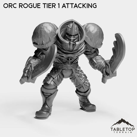Tabletop Terrain Miniature Orc Rogue Tier 1 Attacking Orc Rogue Tier 1
