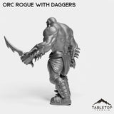 Tabletop Terrain Miniature Orc Rogue with Daggers