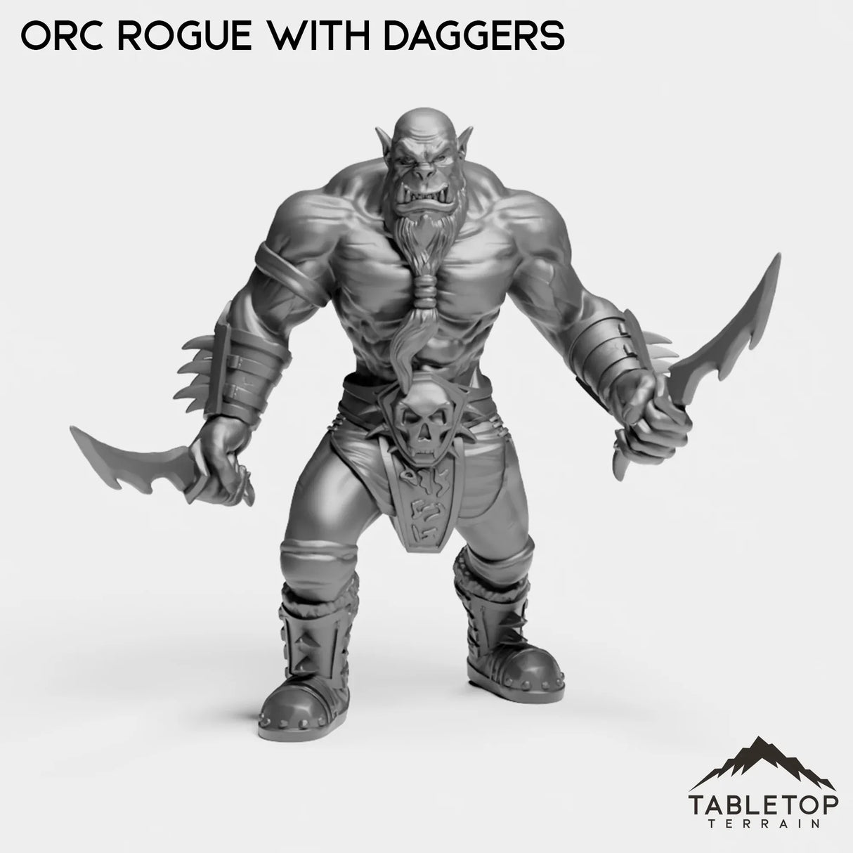 Tabletop Terrain Miniature Orc Rogue with Daggers