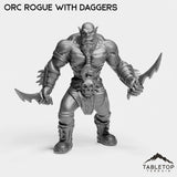 Tabletop Terrain Miniature Orc Rogue with Daggers