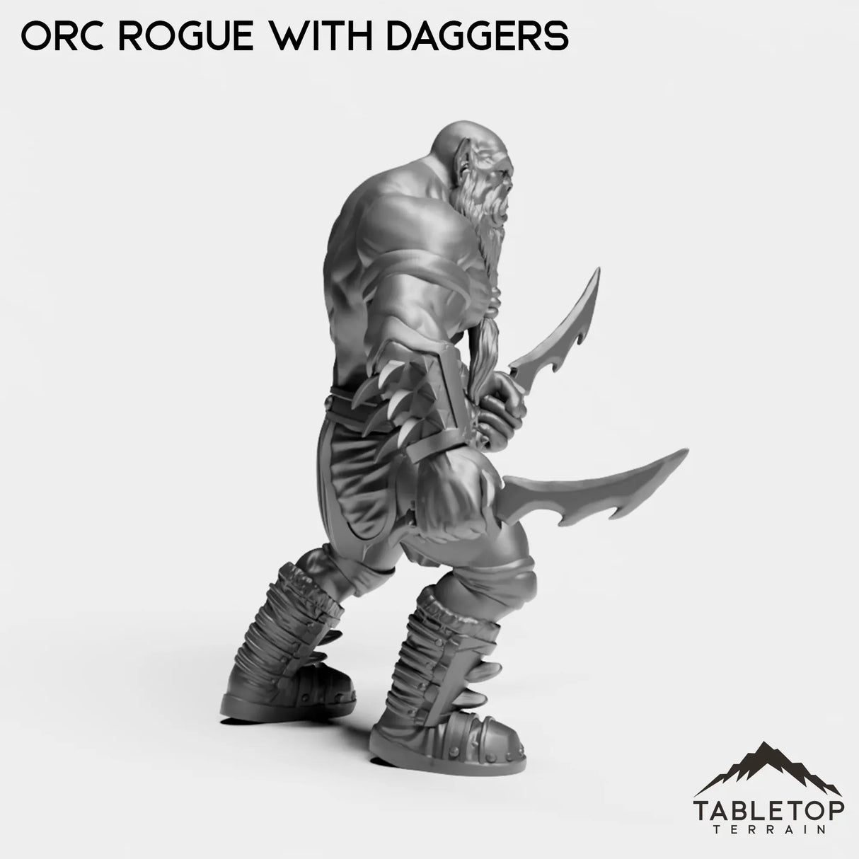 Tabletop Terrain Miniature Orc Rogue with Daggers