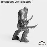 Tabletop Terrain Miniature Orc Rogue with Daggers