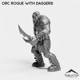 Tabletop Terrain Miniature Orc Rogue with Daggers