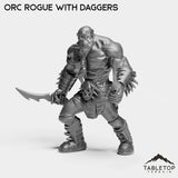 Tabletop Terrain Miniature Orc Rogue with Daggers