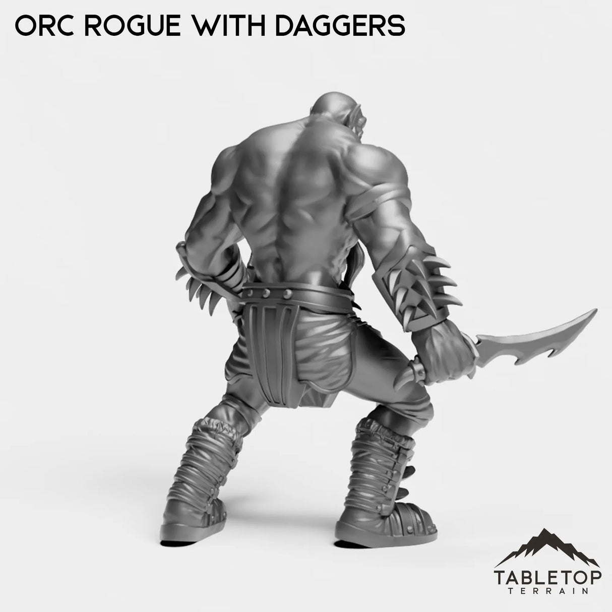 Tabletop Terrain Miniature Orc Rogue with Daggers