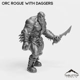 Tabletop Terrain Miniature Orc Rogue with Daggers