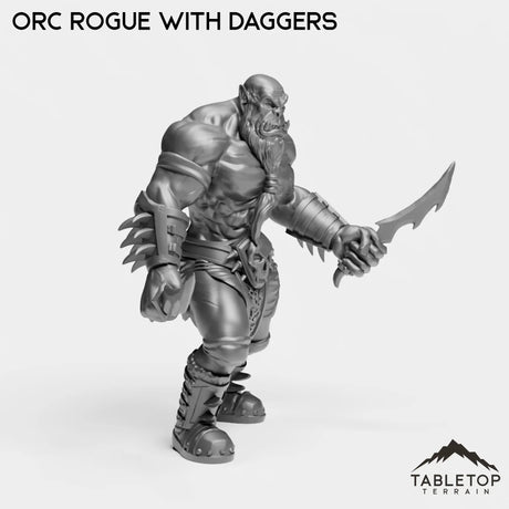 Tabletop Terrain Miniature Orc Rogue with Daggers