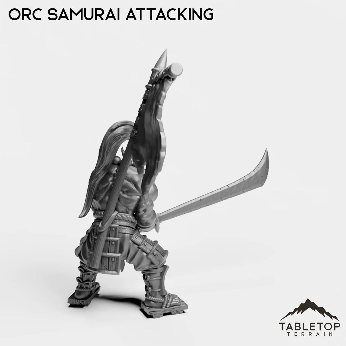 Tabletop Terrain Miniature Orc Samurai Blademaster