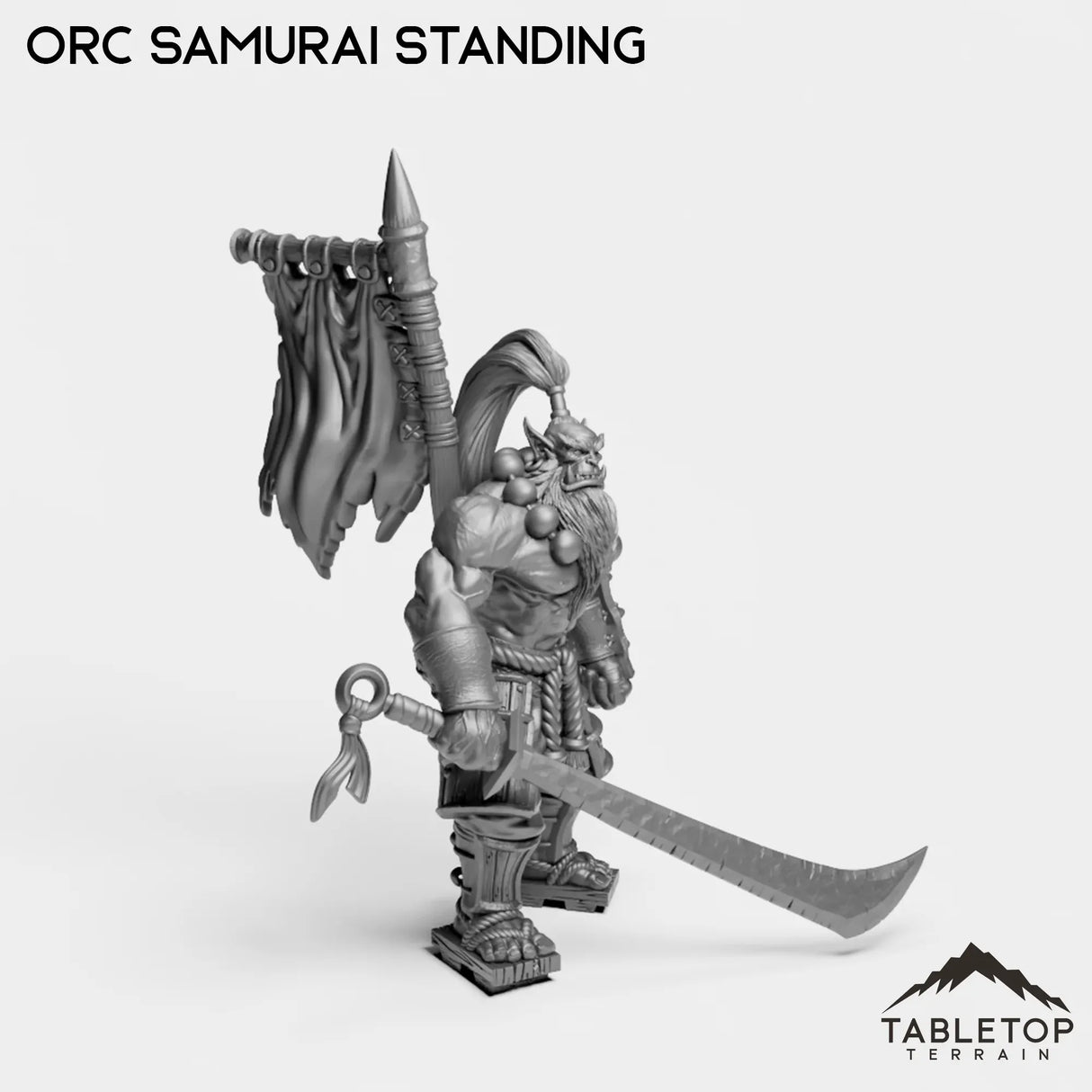 Tabletop Terrain Miniature Orc Samurai Blademaster
