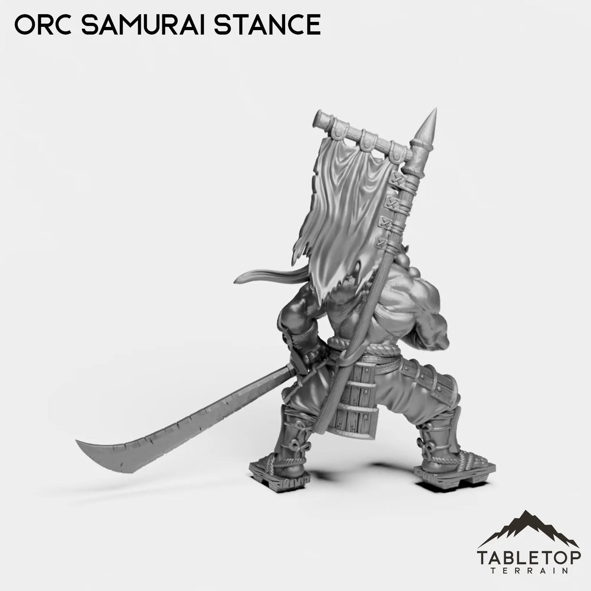 Tabletop Terrain Miniature Orc Samurai Blademaster