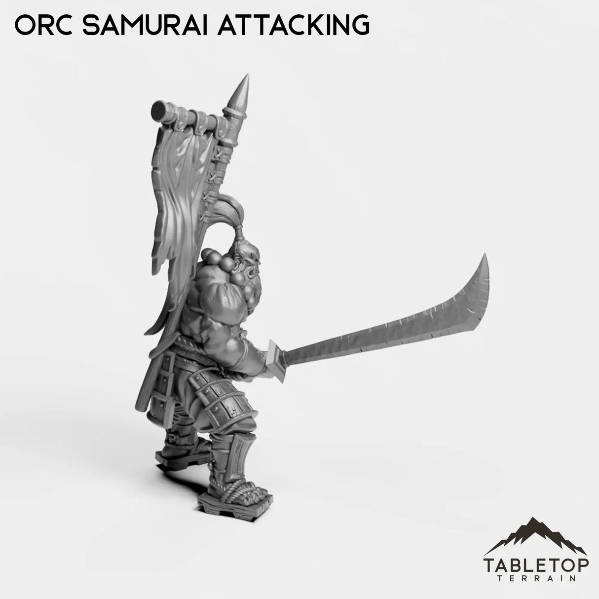 Tabletop Terrain Miniature Orc Samurai Blademaster